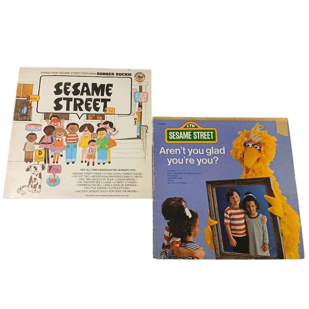 Wonderland Records Sesame Street Rubber Duckie Kindergarten LP 256‎ Vinyl Album